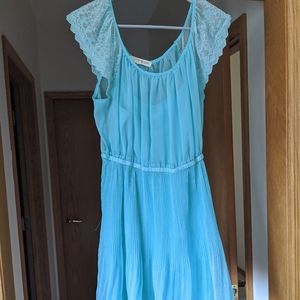 Teal spring dress
